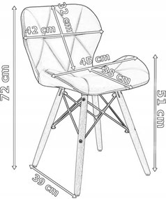 Jedálenská stolička MURET čierna