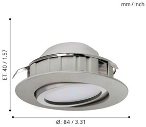 Eglo 95859- SADA 3x LED Podhľadové svietidlo PINEDA 1xLED/6W/230V
