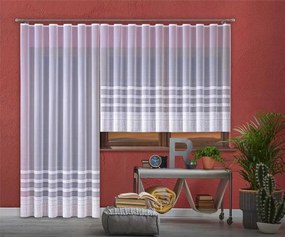 Hotová záclona alebo balkónový komplet, Karolína, biela 200 x 250 cm