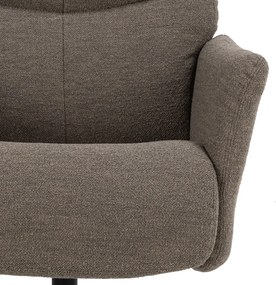 Sivo-hnedé relaxačné kreslo z textílie buklé London – Actona