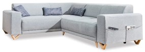 Svetlosivá rozkladacia/s úložným priestorom rohová pohovka (ľavý roh/do L) Classy Sophie – Miuform
