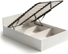 Jednolôžková posteľ so zdvíhacím roštom 100x200 cm, biela