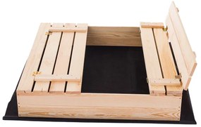 Drevené pieskovisko s lavičkami 150 cm