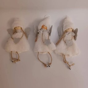 DECOLED Sada anjelov, 11,5 cm, biela