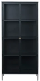 Čierna kovová vitrína 90x190 cm Carmel – Unique Furniture