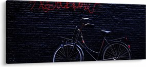 Obraz bicykla v Amsterdame (120x50 cm)