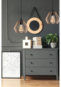 Luster na lanku BERGO 1xE27/60W/230V čierna