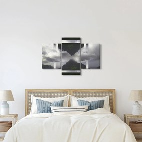 Obraz - Hory na Islande, geometrická koláž (90x60 cm)