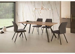 Jedálenský stôl s doskou v dekore orechového dreva 90x160 cm Paola - Marckeric