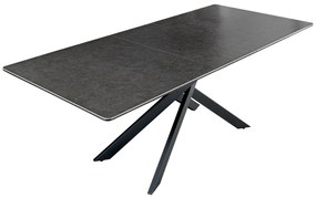 Rozťahovací keramický stôl Halia 160-200 cm mramor antracit