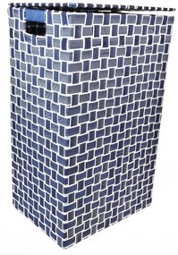 Kôš na bielizeň modro-biely Rozmery (cm): 40x30, v. 61