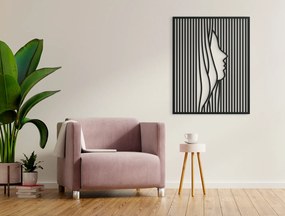 drevko Minimalistický obraz z dreva Tvár ženy Rozmer obrazu: 41 x 32,5 cm, Farba dekorácie: Čierna