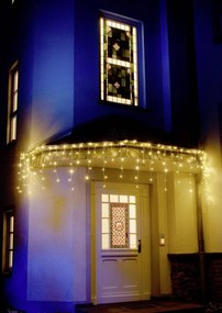 Vianočné svetielka LED záclona FLASH teplá biela 500 LED