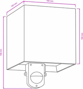 BRILAGI - LED vonkajšie nástenné svietidlo s čidlom CUBE LED/6W/230V antracit