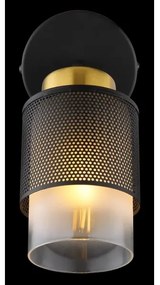 Globo 15709-1 - Nástenné bodové svietidlo OLGA 1xE27/40W/230V čierna/zlatá
