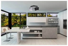 Stropné svietidlo Diamond, 2x textilné tienidlo (mix 6 farieb), (výber z 3 farieb konštrukcie - možnosť polohovania)