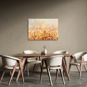 Sklenený obraz - Listy vo farbách jesene, olejomaľba (70x50 cm)