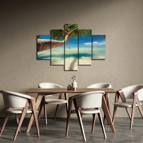Obraz - Čisté more s palmou (150x105 cm)
