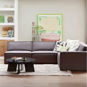 Čierny okrúhly konferenčný stolík ø 90 cm Fries – WOOOD