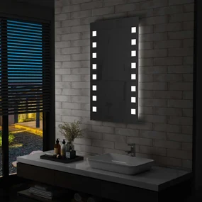 vidaXL Kúpeľňové nástenné zrkadlo s LED osvetlením 60x100 cm