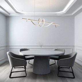 Toolight Toolight, LED závesné svietidlo 100cm, 70W, 4500lm, G065-CP, zlatá, OSW-08698