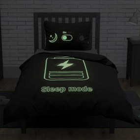 Bavlnené posteľné obliečky Sleep Mode so svetielkujúcim efektom - 100% bavlna - 70 x 90 cm + 140 x 200 cm