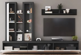 Obývacia stena Orion, antracit/biela