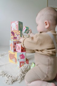 Skladacie kocky pyramída – Lesné zvieratká