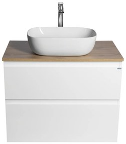 Aqualine Aqualine, ALTAIR skrinka s doskou 78,5 cm, biela/dub emporio, AI280-02