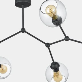 Prisadený luster FAIRY 6xE27/60W/230V čierna