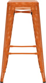 Kovová barová stolička Fletcher - Oranžová