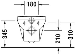 Duravit No.1 - Závesné WC, Rimless, biela 25620900002