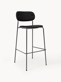 Kožená barová stolička's kovovou konštrukciou Co