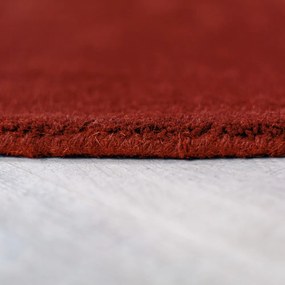 Ručne tkaný vlnený okrúhly koberec v tehlovej farbe ø 200 cm Mia Segment – Flair Rugs