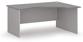 Ergonomický kancelársky pracovný stôl PRIMO GRAY, 1600 x 1200 mm, pravý, sivá/grafit