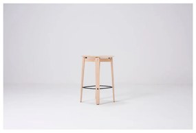 Barová stolička z dubového dreva v prírodnej farbe (výška sedadla 65 cm) Nora – Gazzda