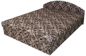 Manželská posteľ ÁJA s úložným priestorom, čierno-biela (vzor č.19)