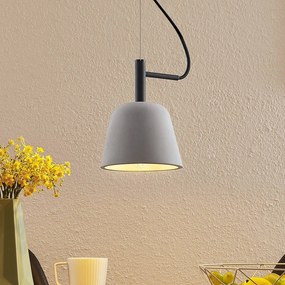 Lucande Otavis závesná lampa z betónu, 1-plameňová