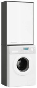 Kúpeľňová skrinka nad práčku Fin 2D sivá/biela