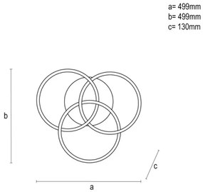 LED Stmievateľné stropné svietidlo LED/70W/230V 3000-6500K čierna +diaľkové ovládanie