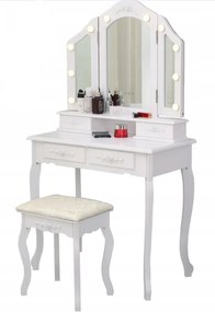 TRENDIE Toaletný stolík Elegant s LED osvetlením + hubka na make up ZADARMO