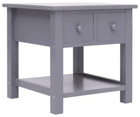 vidaXL Príručný stolík sivý 40x40x40 cm drevo paulovnie