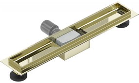 Mexen Flat nerezový sprchový žľab 50 cm - telo žľabu bez krytu, zlatá, 1515050