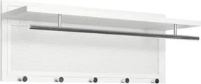 XXXLutz VEŠIAKOVÝ PANEL, biela, 75/30/26 cm - Vešiakové steny - 001931074001