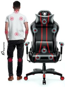 Herné kreslo Diablo X-One 2.0 King Size: čierno-červené Diablochairs