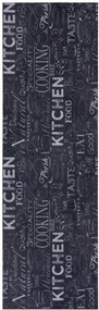 Koberec / Behúň Hanse Home Cook & Clean Wild Kitchen Board čierny / biely