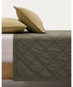 Zelený bavlnený prešívaný pléd 180x260 cm Serla – Kave Home