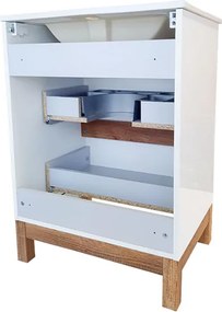 Comodo Kúpeľňová skrinka s keramickým umývadlom Spok 60-2Z