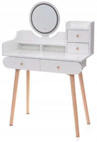 Elegantný toaletný stolík s LED svetlom v škandinávskom dizajne