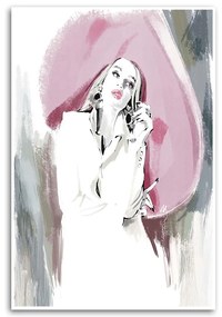 Gario Obraz na plátne Žena v ružovom klobúku - Irina Sadykova Rozmery: 40 x 60 cm